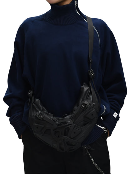【INNERRAUM - インナーラム】Object HM05 SHOULDER MOON BAG / BLACK MATT（バッグ / ブラックマット）