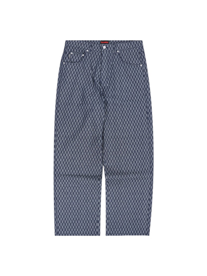 【PLEASURES - プレジャーズ】FORMULA BAGGY JEANS INDIGO CHECKER  / INDIGO (パンツ/インディゴ)