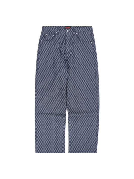 【PLEASURES - プレジャーズ】FORMULA BAGGY JEANS INDIGO CHECKER  / INDIGO (パンツ/インディゴ)