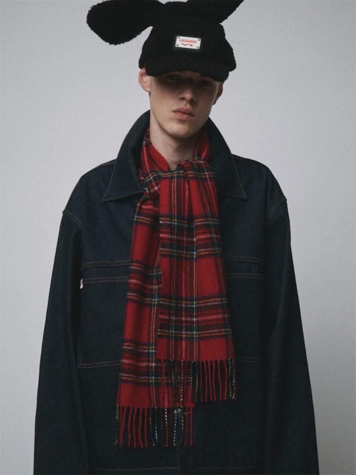 【Charles Jeffrey Loverboy - チャールズ ジェフリー ラバーボーイ】SCARF DENIM JACKET / Blue(ジャケット/ブルー)