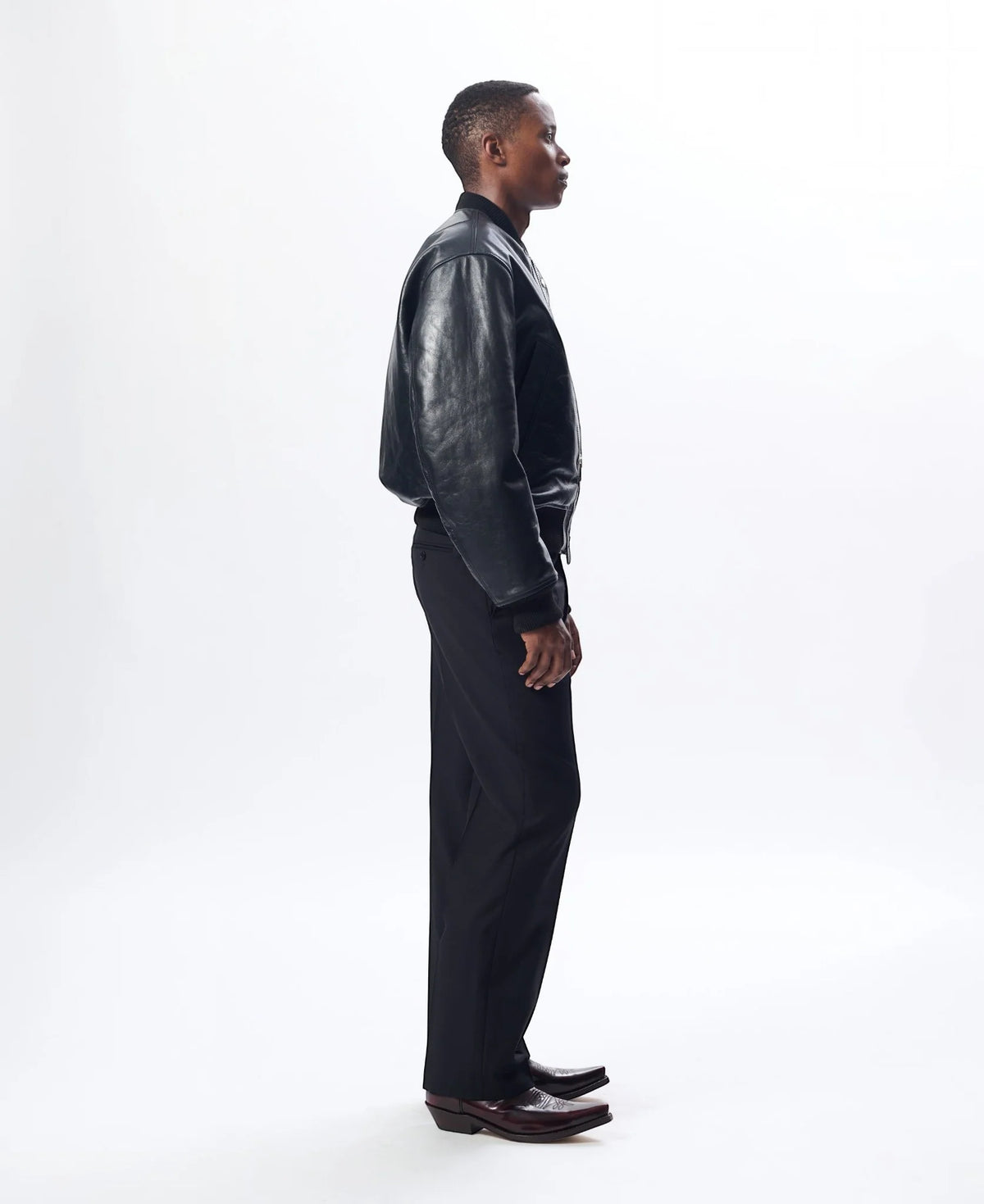 【SUN FLOWER - サンフラワー】Leather Flight Jacket / Black (ジャケット/ブラック)