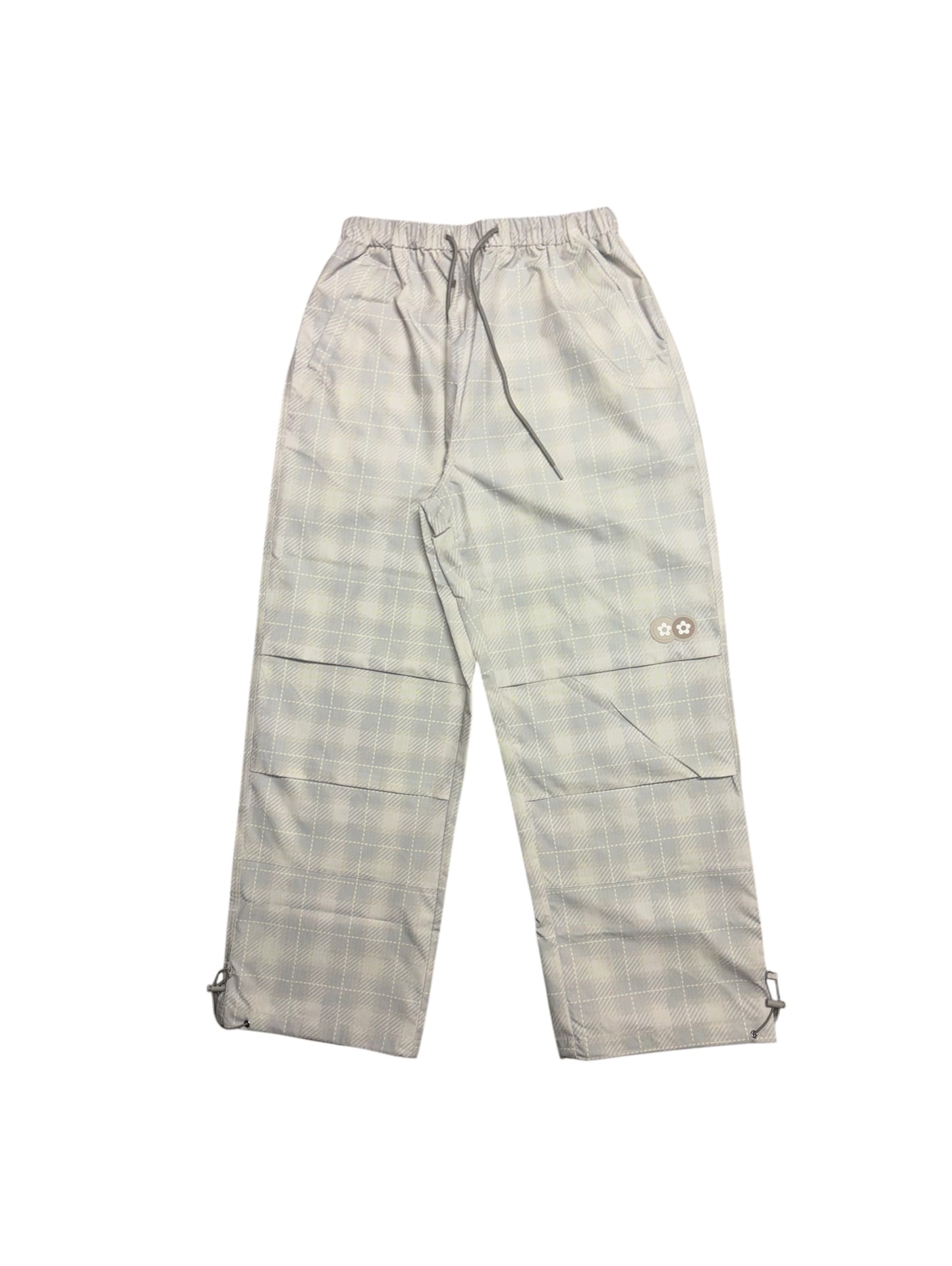 【VANDY THE PINK - ヴァンディー・ザ・ピンク】PLAID WINDBREAKER PANTS / CREAM (パンツ/クリーム)