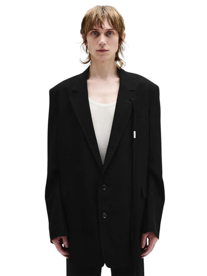 【ANN DEMEULEMEESTER - アン ドゥムルメステール】Dalmar Anthoon High Comfort Tailored Blazer / BLACK(ジャケット/ブラック）