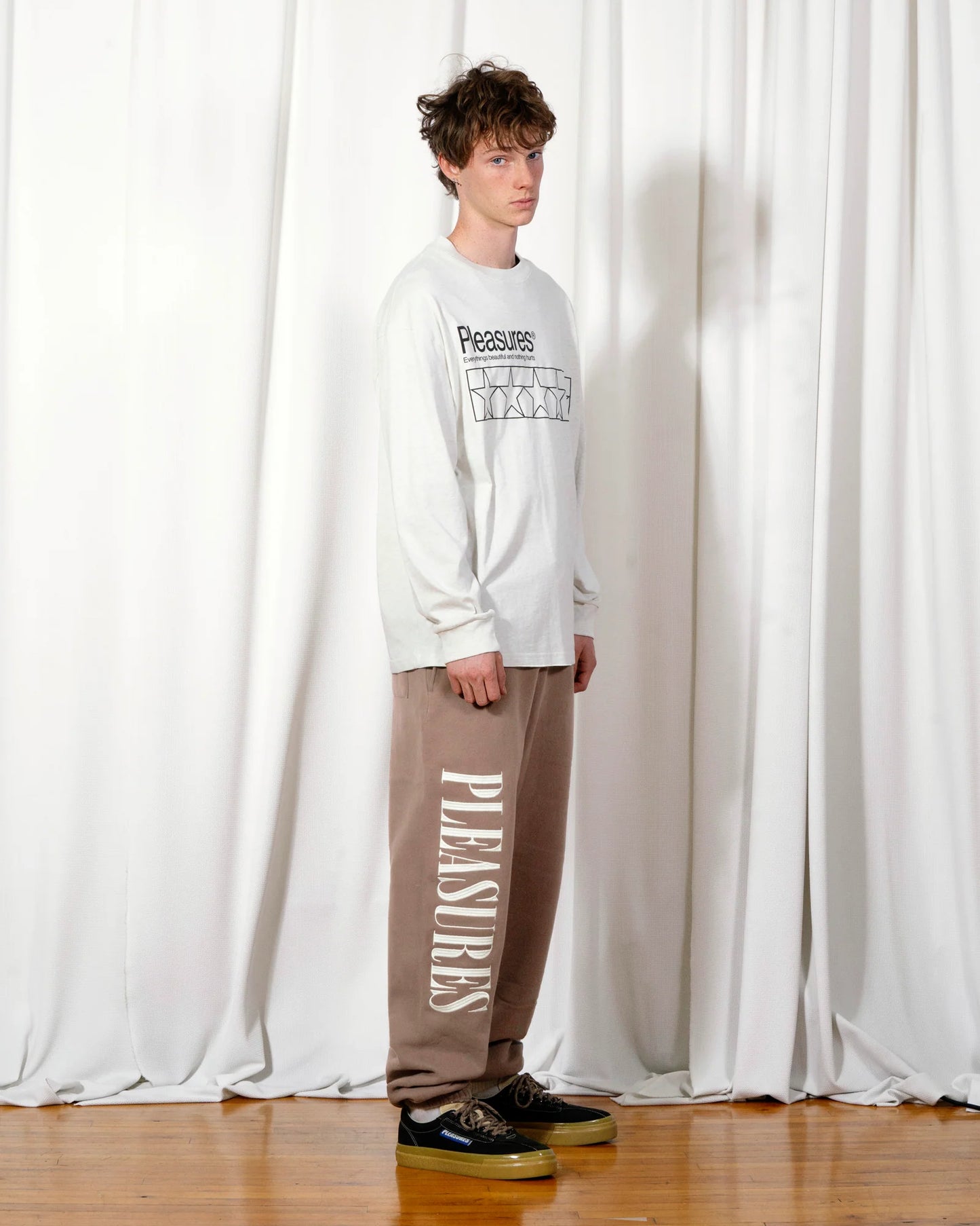 【PLEASURES - プレジャーズ】ONYX SWEATPANTS / BROWN (スウェットパンツ/ブラウン)