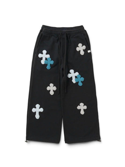 【Perfect ribs® × Y.A.R.N.】New Super Wide Sweat Pants (スウェットパンツ/ブラック)