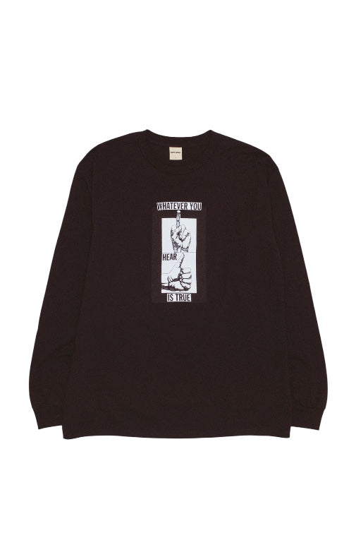 【Fucking Awesome- ファッキングオーサム】FINGERS UP LONG SLEEVE TEE / BLACK（Tシャツ/ブラック)
