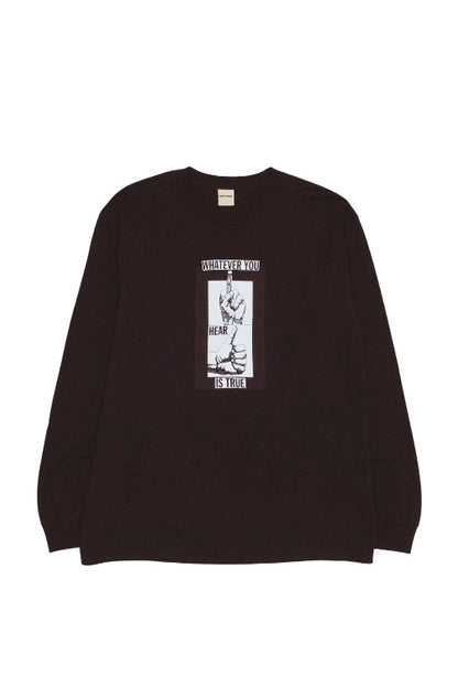 【Fucking Awesome- ファッキングオーサム】FINGERS UP LONG SLEEVE TEE / BLACK（Tシャツ/ブラック)