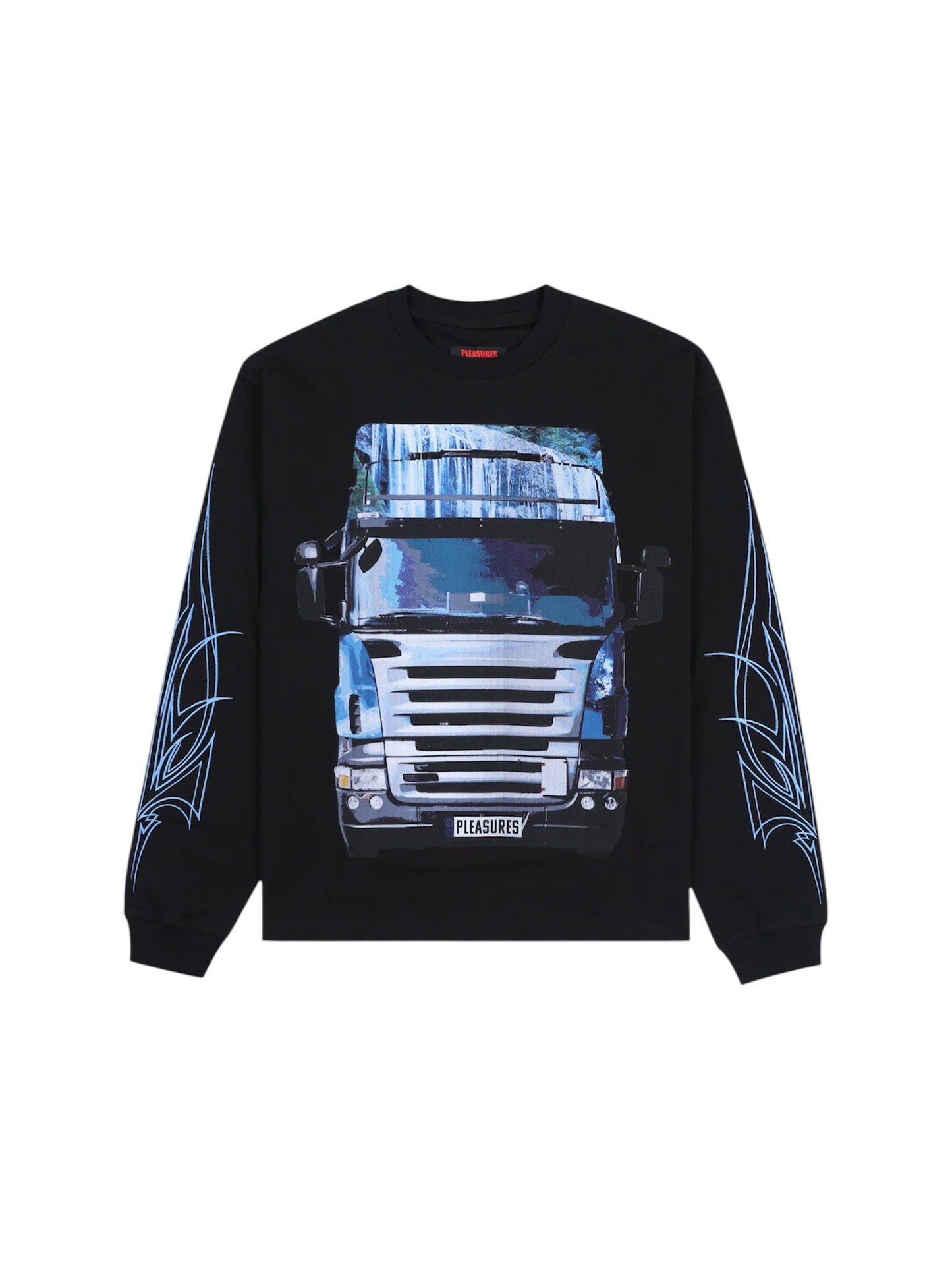 【PLEASURES - プレジャーズ】SEMI HEAVYWEIGHT LONG SLEEVE SHIRT / BLACK (L.S/ブラック)