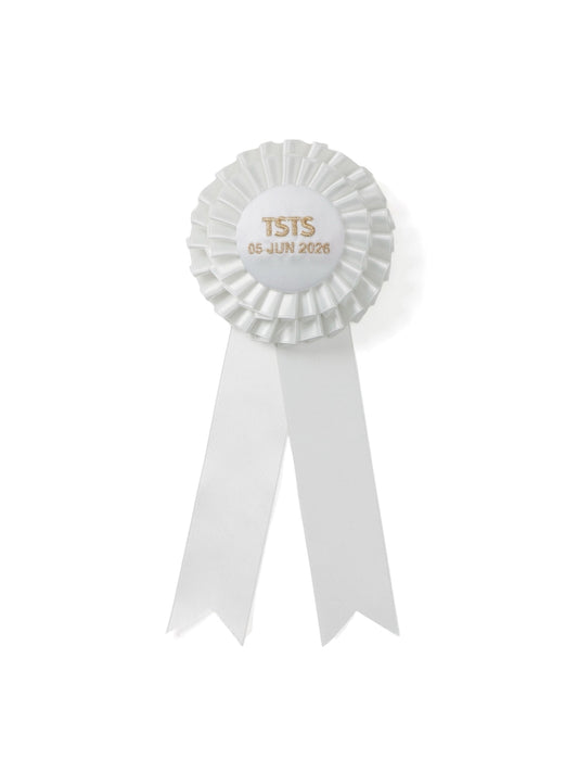 【TSTS -ティーエスティーエス】TSTS EMBROIDERED ROSETTE / WHITE (リボン/ホワイト)