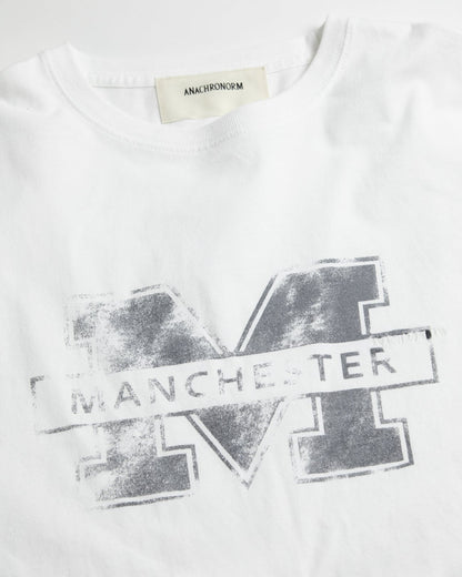 【ANACHRONORM - アナクロノーム】AN368 MANCHESTER PRINTED S/S T-S / WHITE (Tシャツ/ホワイト)
