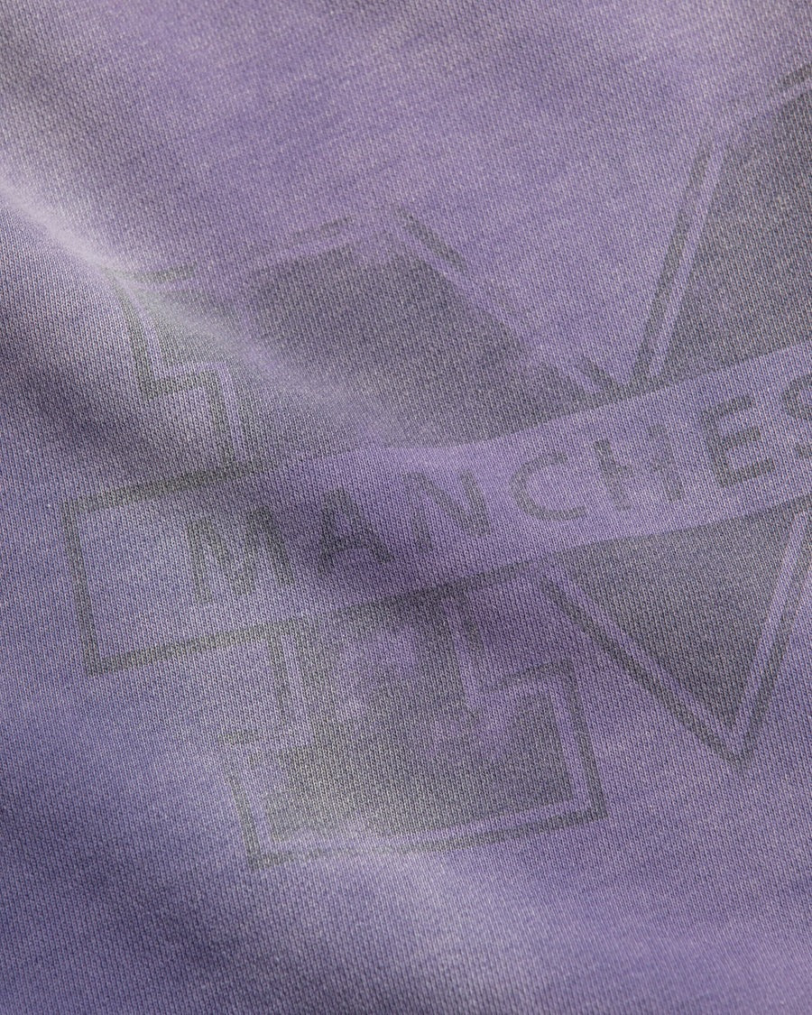 【ANACHRONORM - アナクロノーム】AN389 MANCHESTER PRINTED CUT-OFF SWEAT PARKA / NAVY (スウェット/ネイビー)
