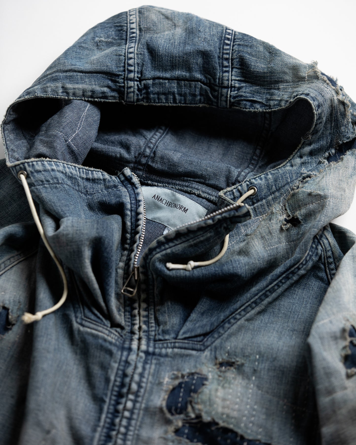 【ANACHRONORM - アナクロノーム】AN340-R DUAL DENIM REMAKED FULLZIP PARKA  / INDIGO (パーカー/インディゴ)