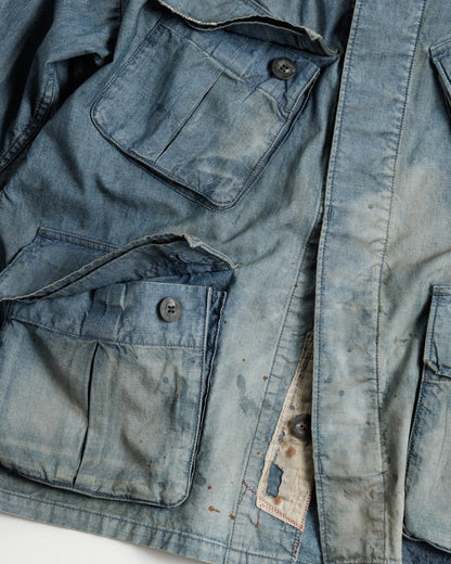 【ANACHRONORM - アナクロノーム】CHAMBRAY REMAKED FATIGUE JACKET / INDIGO (ジャケット/インディゴ)