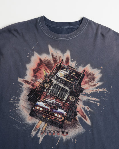 【ANACHRONORM - アナクロノーム】FLAME SLEEVE GRAPHIC L/S T-S / DUSTY NAVY (Tシャツ/ダスティーネイビー)