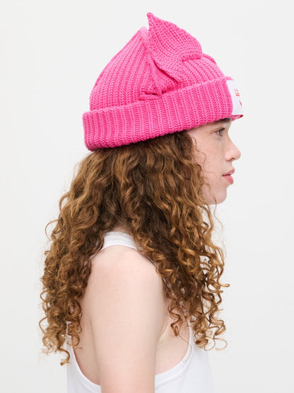【Charles Jeffrey Loverboy - チャールズ ジェフリー ラバーボーイ】CHUNKY EARS BEANIE / PINK (ビーニー/ピンク)