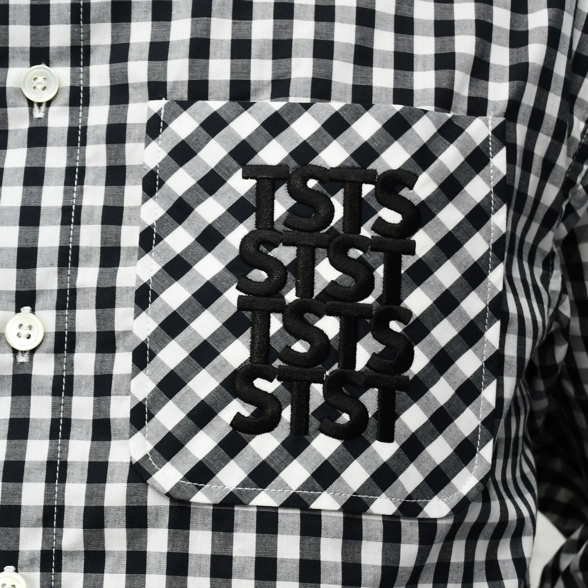 【TSTS -ティーエスティーエス】TSTS GINGHAM SHIRT / BLACK (シャツ/ブラック)