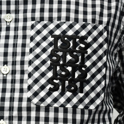 【TSTS -ティーエスティーエス】TSTS GINGHAM SHIRT / BLACK (シャツ/ブラック)