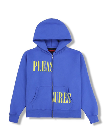 【PLEASURES - プレジャーズ】SPLIT ZIP HOODIE / BLUE (フーディ/ブルー)