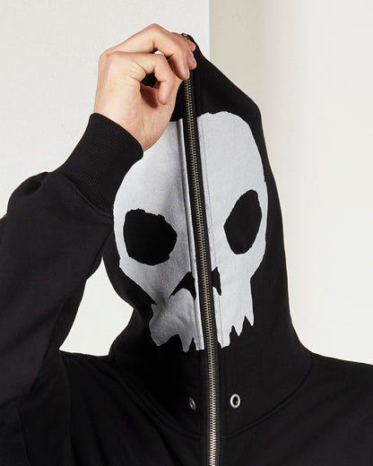 【PLEASURES - プレジャーズ】BALACLAVA ZIP HOODIE / BLACK (フーディ/ブラック)