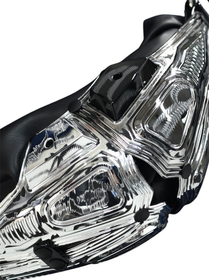 【INNERRAUM - インナーラム】Module M02 SMALL HALF MOON BAG / PATCHWORK BLACK（バッグ / パッチワークブラック）