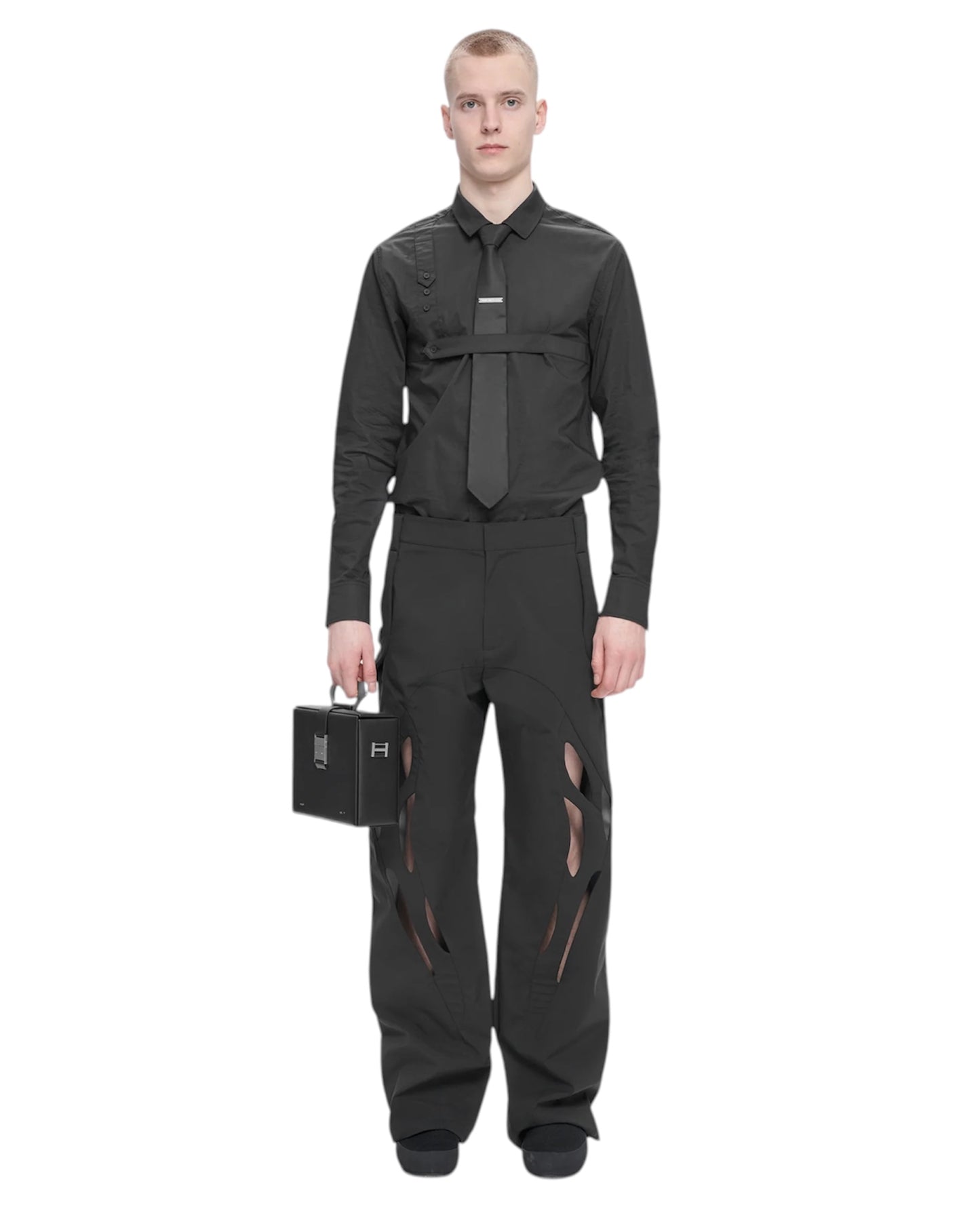 【HELIOT EMIL  - エリオットエミル】TACK TROUSERS / BLACK (パンツ/ブラック)