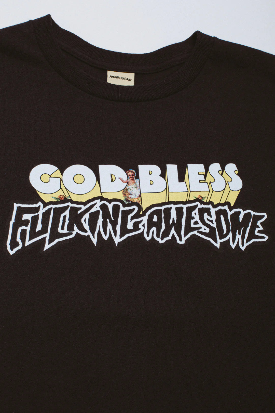 【Fucking Awesome- ファッキングオーサム】 GOD BLESS FA TEE /  BLACK（Tシャツ/ブラック)