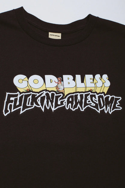 【Fucking Awesome- ファッキングオーサム】 GOD BLESS FA TEE /  BLACK（Tシャツ/ブラック)