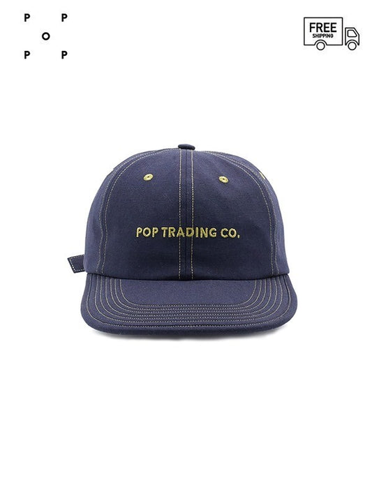 30%off【POP TRADING COMPANY - ポップ トレーディング カンパニー】 Flexfoam sixpanel hat/NAVY(キャップ/ネイビー)