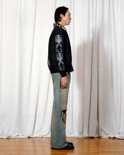 【PLEASURES - プレジャーズ】ANGEL DEMON FLIGHT JACKET / BLACK (ジャケット/ブラック)