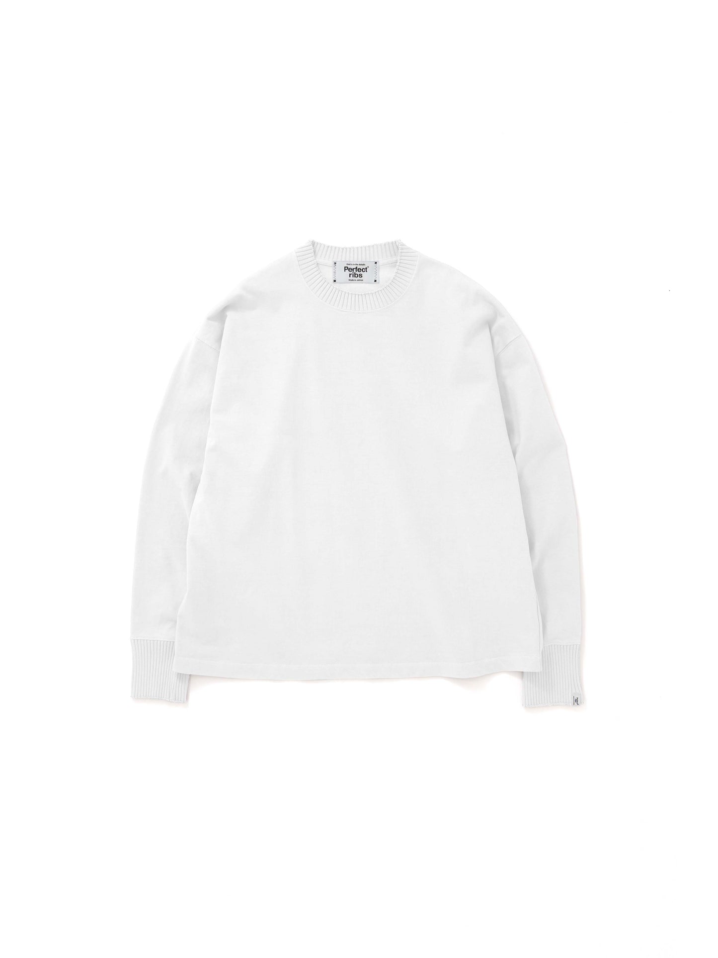 【Perfect ribs® - パーフェクトリブス】Long Sleeve T Shirts / White (Tシャツ/ホワイト)