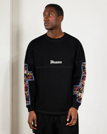 【PLEASURES - プレジャーズ】BLASPHEMY LONG SLEEVE / BLACK (L.S/ブラック)