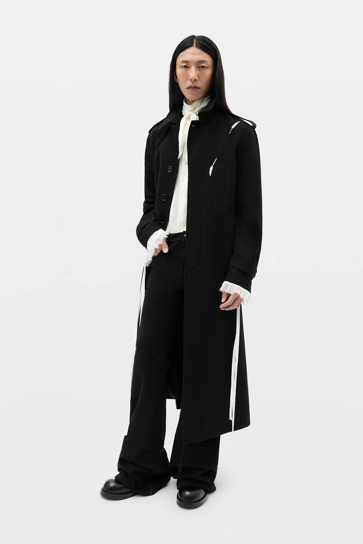 【ANN DEMEULEMEESTER - アン ドゥムルメステール】MICHAEL 5-POCKET HIGH COMFORT TROUSERS  / BLACK(トラウザーズ/ブラック）