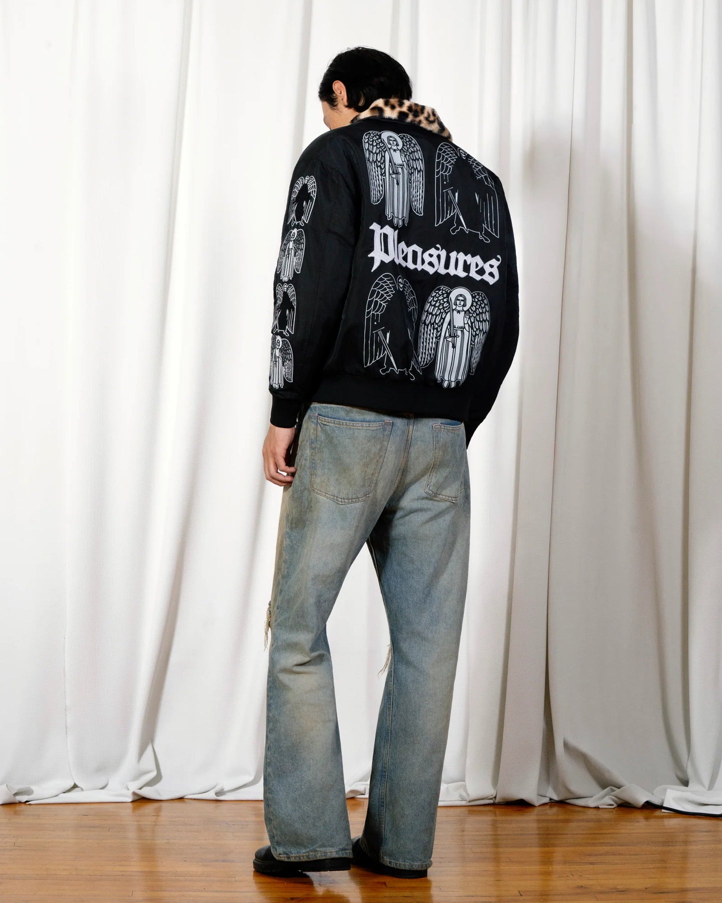 【PLEASURES - プレジャーズ】ANGEL DEMON FLIGHT JACKET / BLACK (ジャケット/ブラック)
