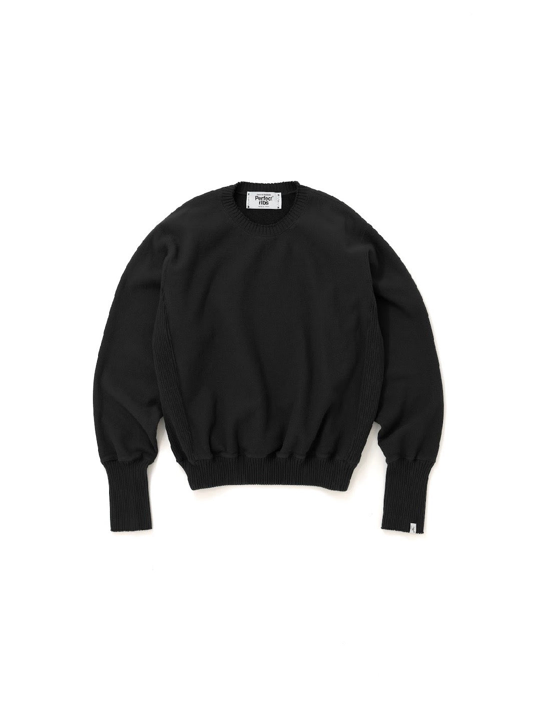 【Perfect ribs® - パーフェクトリブス】Strange Sleeve Crew Neck Sweat Shirt / BLACK (スウェットシャツ/ブラック)