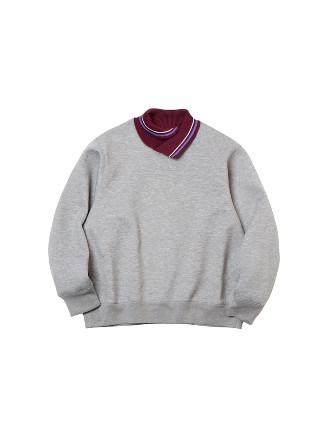【kolor BEACON - カラー ビーコン】26WBM-T04232-03 Tops / Heather Gray (スウェットシャツ/ヘザーグレー）