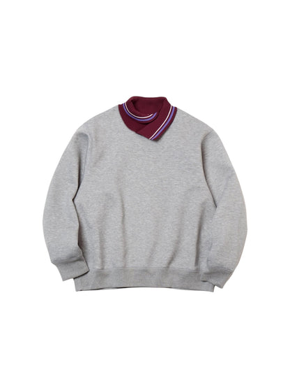 【kolor BEACON - カラー ビーコン】26WBM-T04232-03 Tops / Heather Gray (スウェットシャツ/ヘザーグレー）