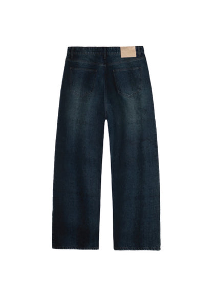 【BASKETCASE  - バスケットケース】LAX, baggy denim snakeskin / BLUE (パンツ/ブルー)