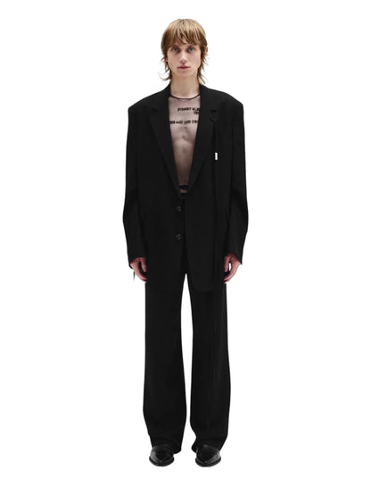 【ANN DEMEULEMEESTER - アン ドゥムルメステール】Dalmar Anthoon High Comfort Tailored Blazer / BLACK(ジャケット/ブラック）