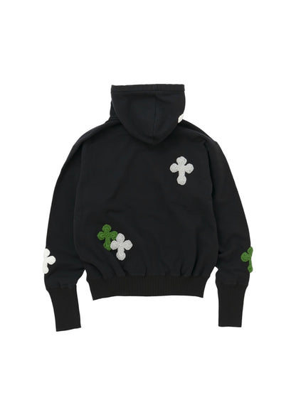 【Perfect ribs® × Y.A.R.N.】Basic Zip Hoodie (フーディー/ブラック)