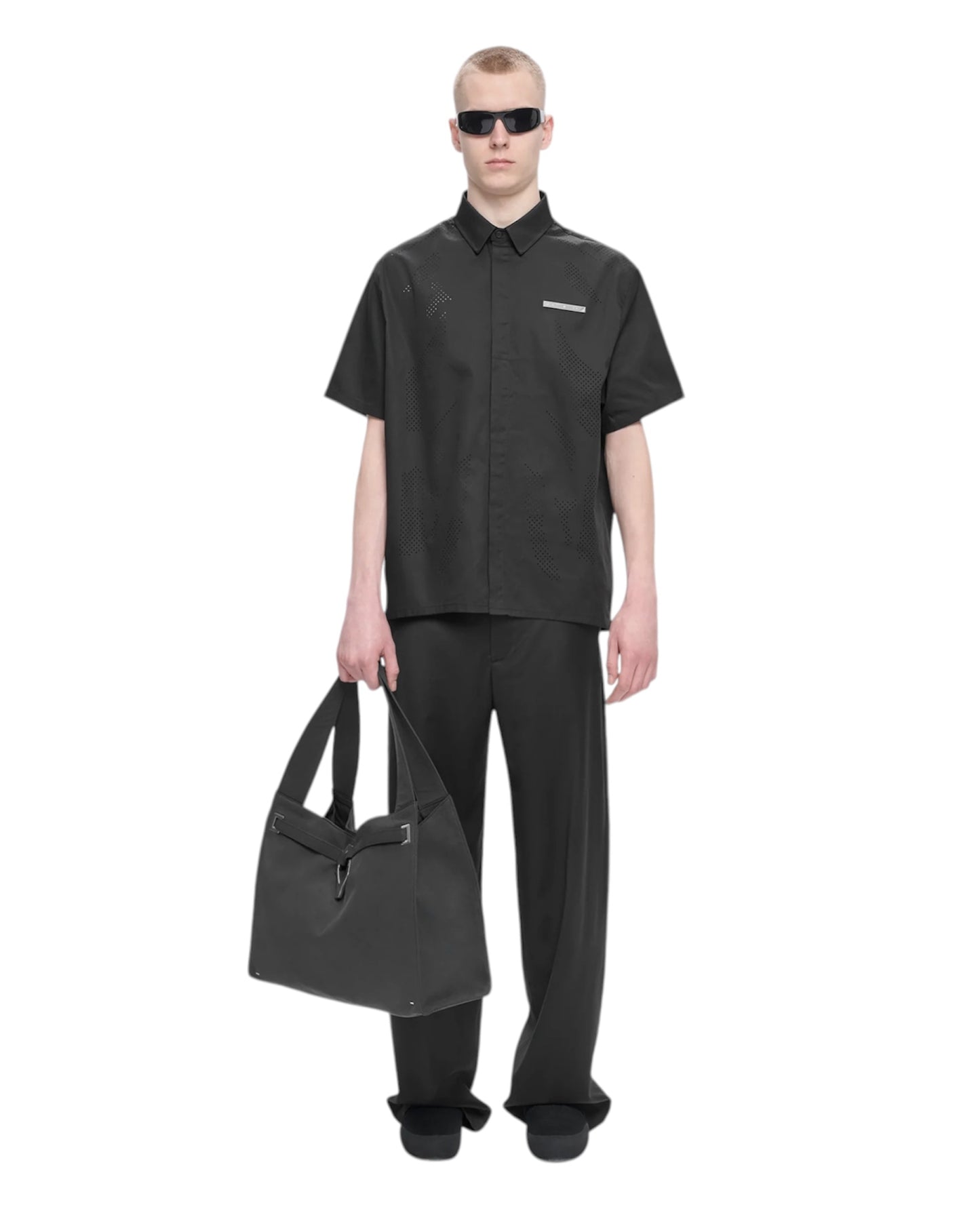 【HELIOT EMIL  - エリオットエミル】ALSORAN SS SHIRT / BLACK (シャツ/ブラック)