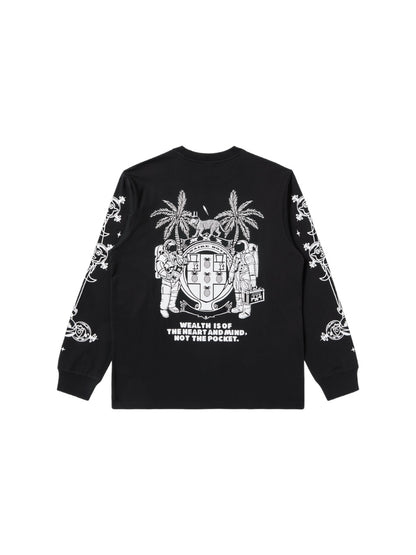 【Billionaire Boys Club-ビリオネアボーイズクラブ】 BB GRAVITY LS T-SHIRT / BLACK (ロンT/ブラック)
