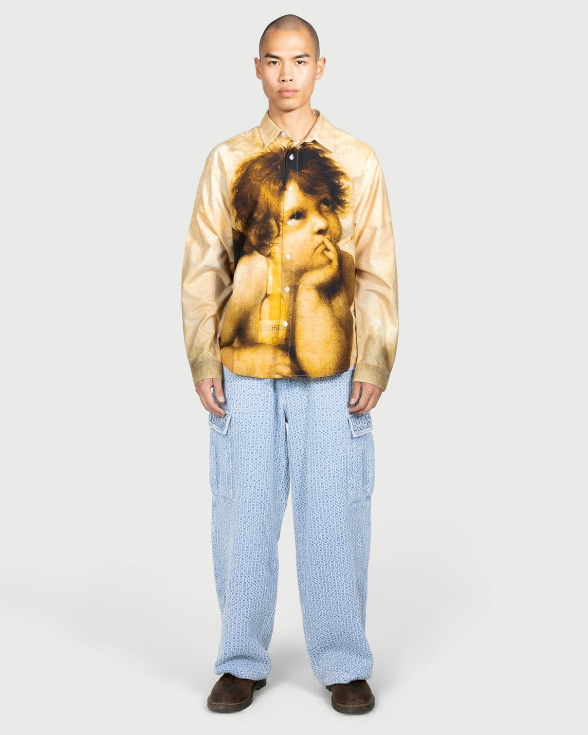 【PLEASURES - プレジャーズ】CHERUB BUTTON UP / MULTI (シャツ/マルチ)