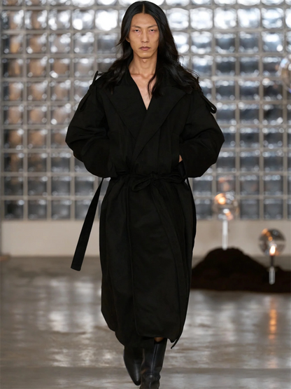 【DOMENICO OREFICE - ドメニコオレフィーチェ】SEBY TRENCH A5 COAT / BLACK (コート/ブラック)
