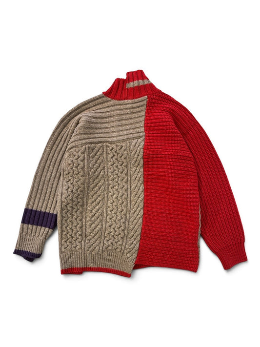 【kolor BEACON - カラー ビーコン】26WBM-N01331-17 Knit  / RED (ニット/レッド）