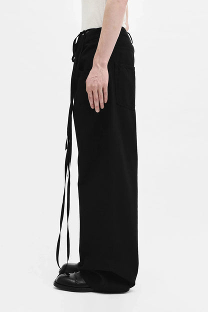 【ANN DEMEULEMEESTER - アン ドゥムルメステール】MICHAEL 5-POCKET HIGH COMFORT TROUSERS  / BLACK(トラウザーズ/ブラック）