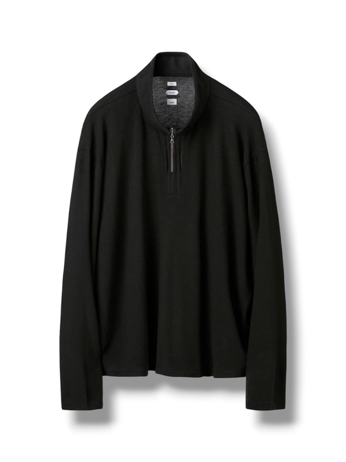 【POST ARCHIVE FACTION - ポストアーカイブファクション】CUT OUT HALF ZIP FLEECE / BLK (フリース/ブラック)