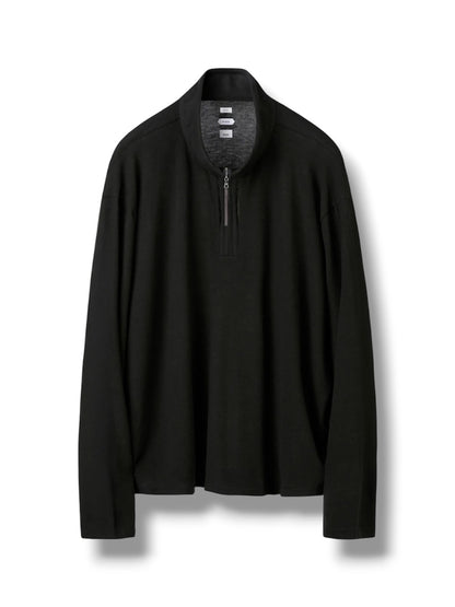 【POST ARCHIVE FACTION - ポストアーカイブファクション】CUT OUT HALF ZIP FLEECE / BLK (フリース/ブラック)