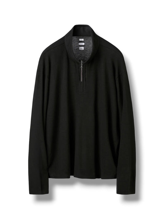 【POST ARCHIVE FACTION - ポストアーカイブファクション】CUT OUT HALF ZIP FLEECE / BLK (フリース/ブラック)