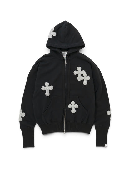 【Perfect ribs® × Y.A.R.N.】Basic Zip Hoodie (フーディー/ブラック)