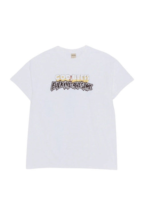 【Fucking Awesome- ファッキングオーサム】 GOD BLESS FA TEE /  WHITE（Tシャツ/ホワイト)